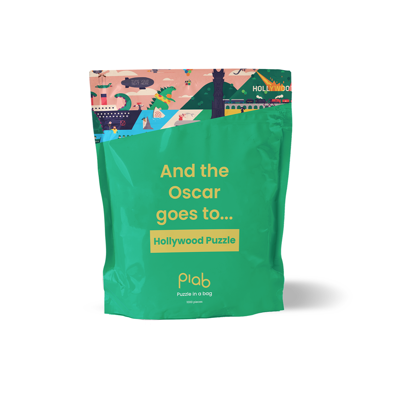 Die Vorderseite unserer Hollywood-Tasche.